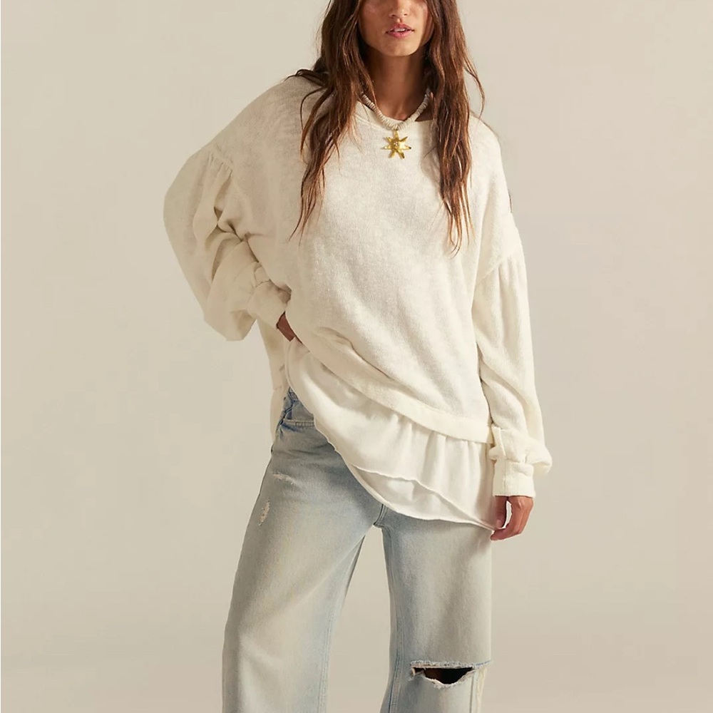 We The Free Heather Gray Long Sleeve Top